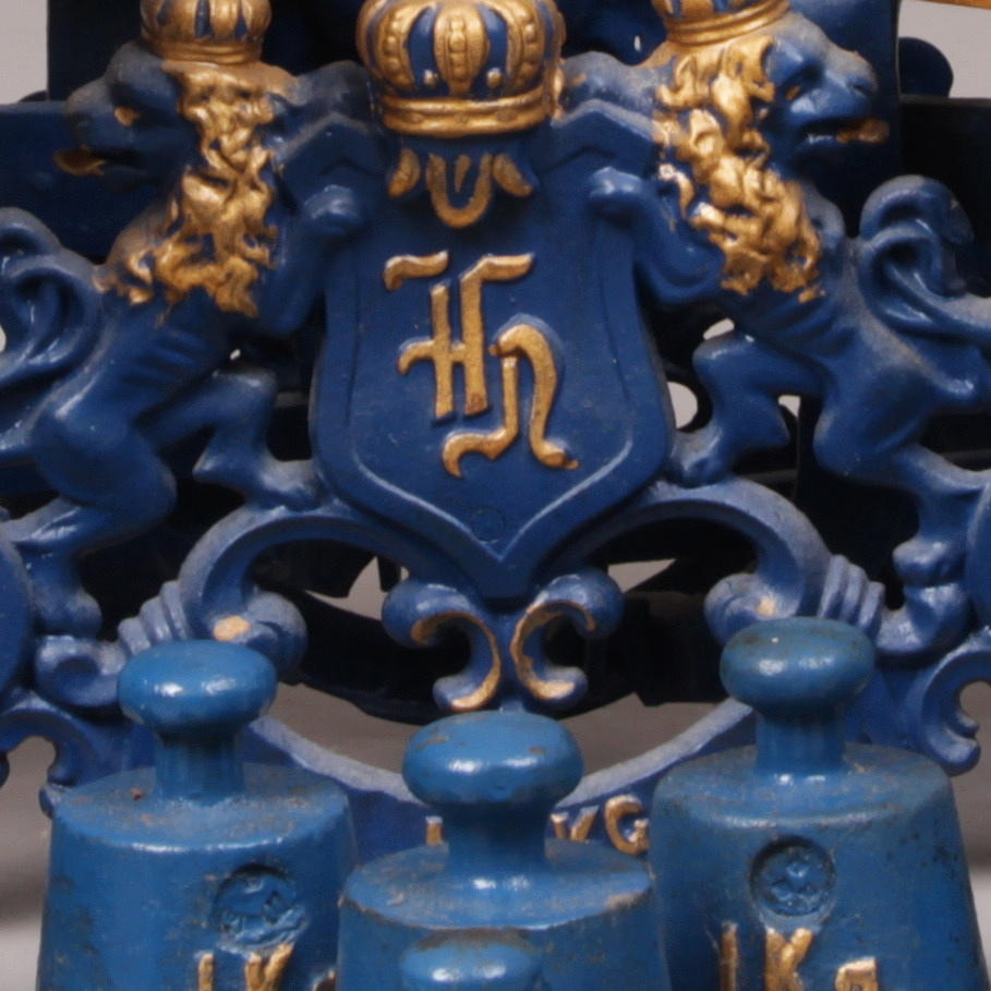 TORGVÅG, samt vikter, metall, 19 delar, 1900-tal.