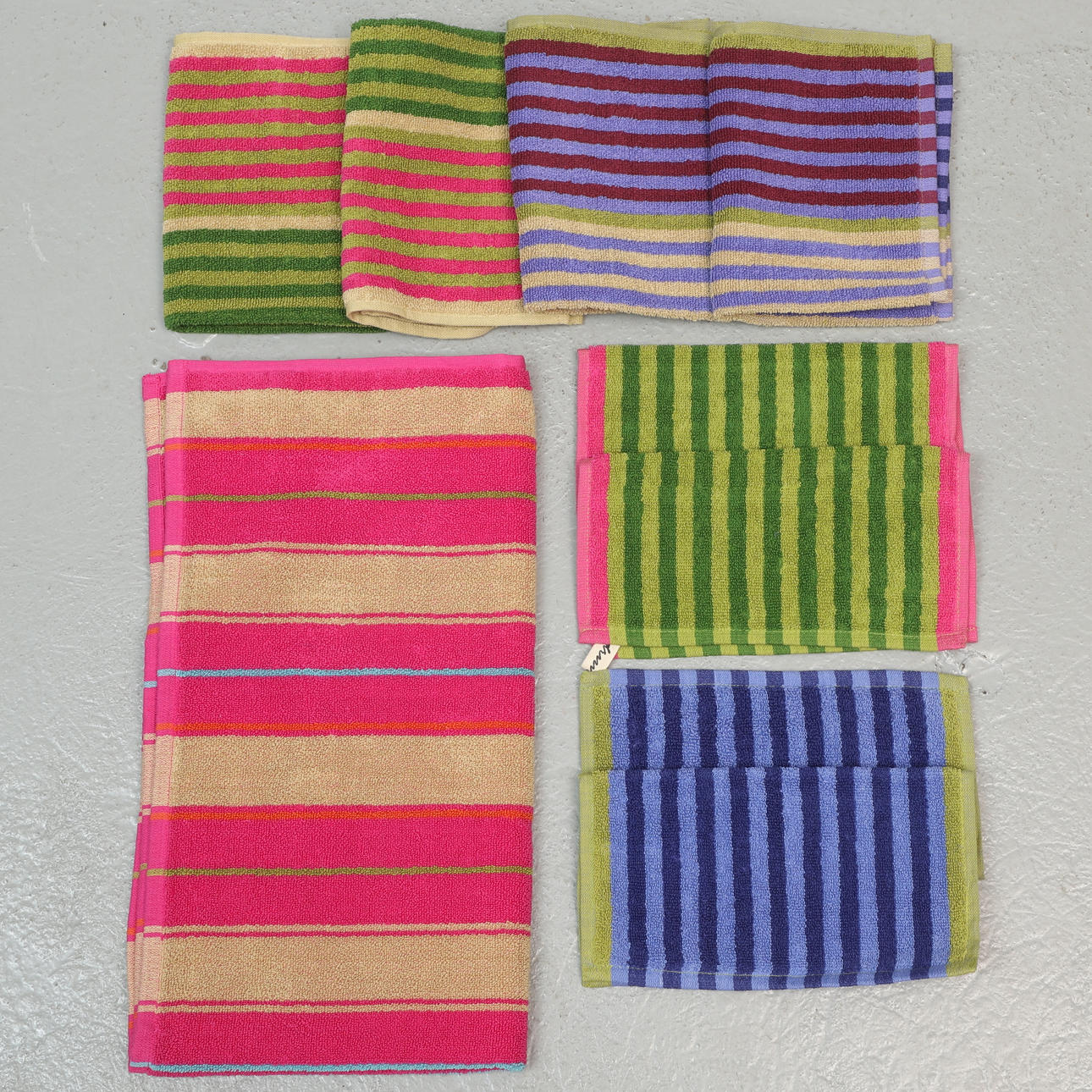 GUDRUN SJÖDÉN. Handdukar, 9 st, bomull, samtida.