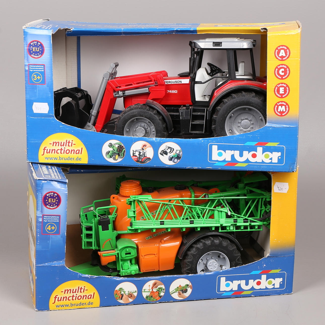 BRUDER, traktor och gödselspridare, 2000-tal.