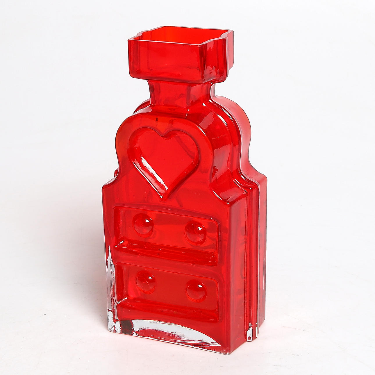 VAS, glas, "Piironki" (Byrå), Helena Tynell, Riihimäen Lasi, Finland. Formgiven 1968.