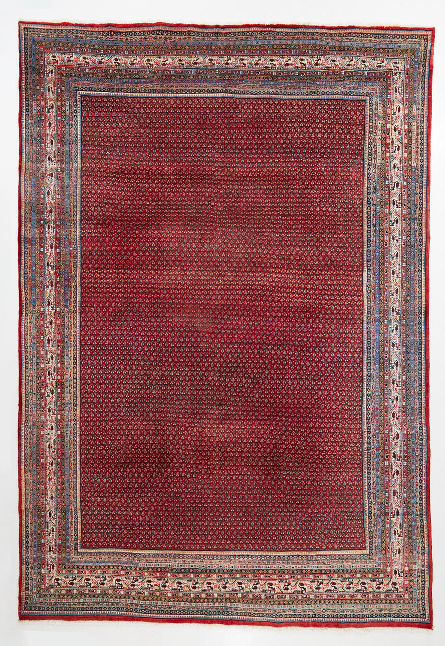 ORIENTMATTA, ull på bomullsvarp ca 380x263 cm.