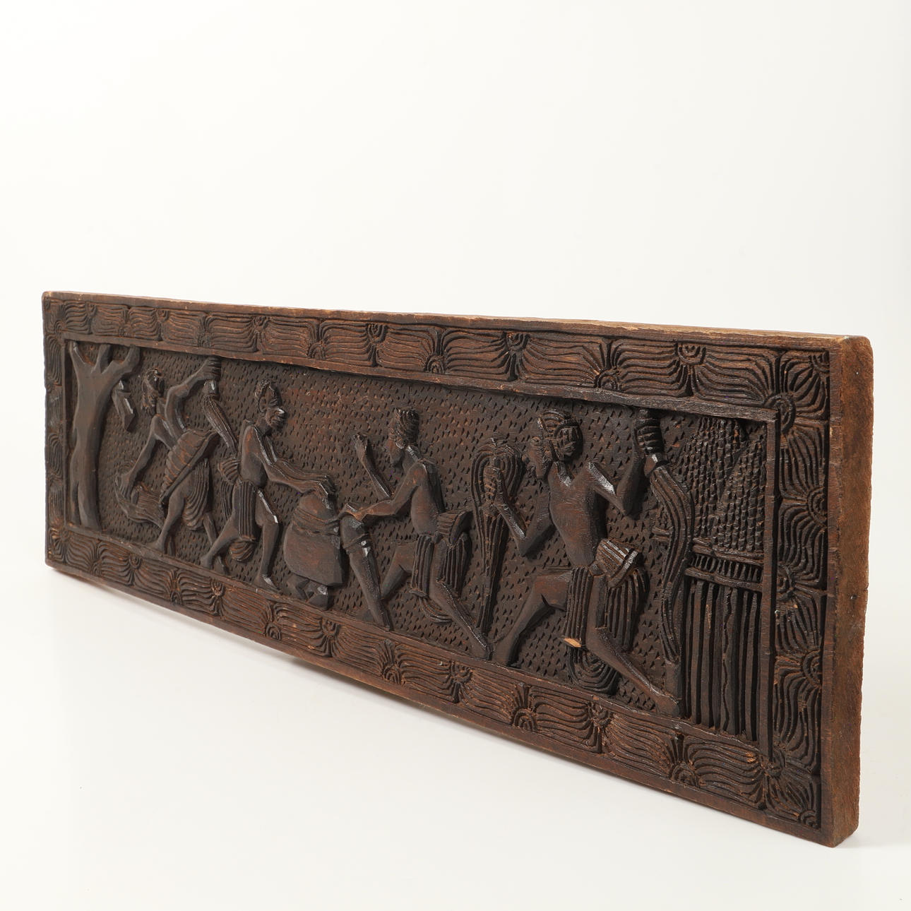 DECORACIÓN MURAL, madera tallada, África.