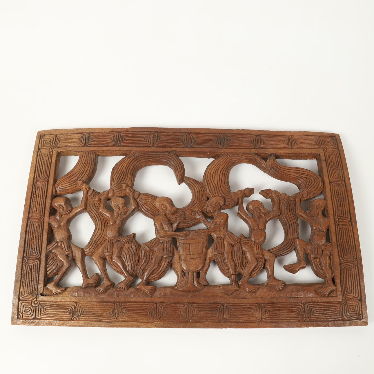 DECORACIÓN MURAL, madera tallada, África.