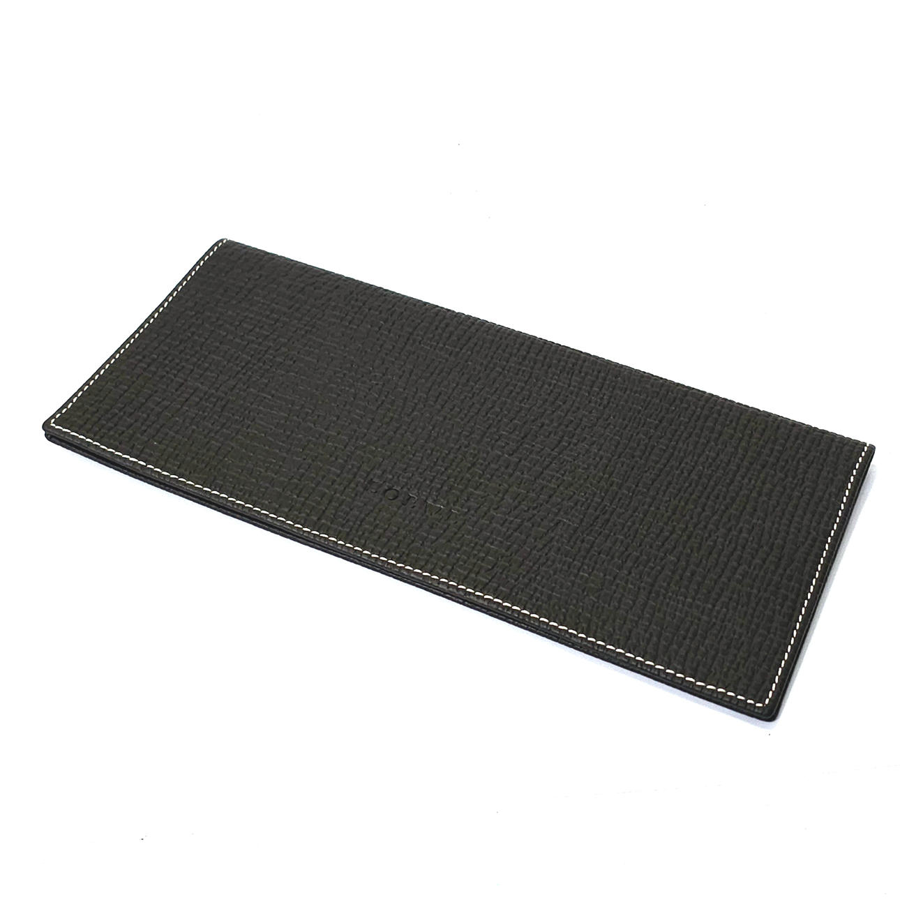 LOEWE. TARJETERO EN PIEL MARRÓN OSCURO.