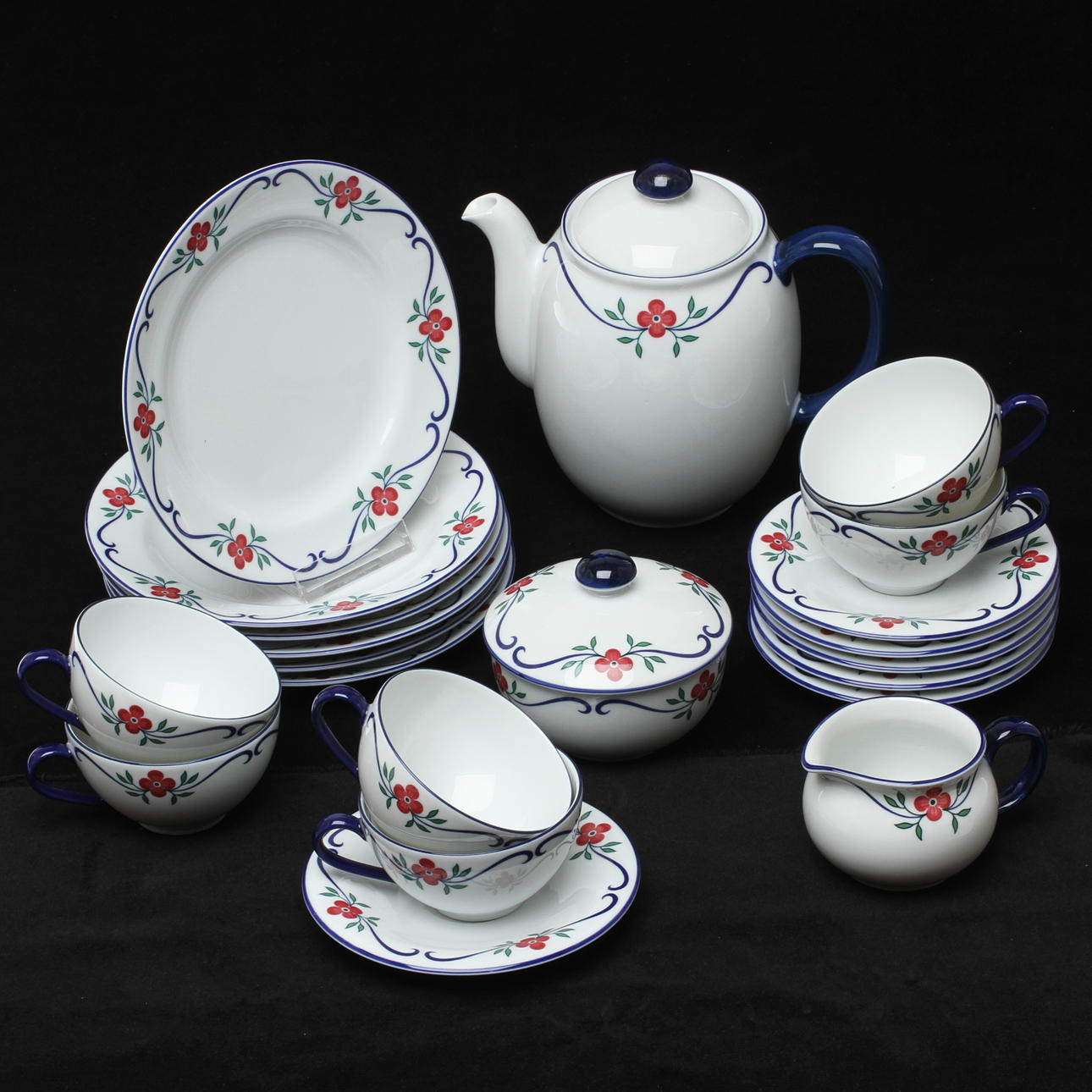 KAFFESERVISDELAR, 15 delar, "Sundborn", Pia Rönndahl för Rörstrand.