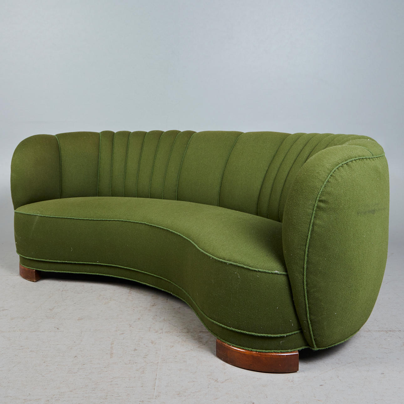 Dansk snedker, Sofa/Cocktailsofa, Uld, Bøg, 1950'erne, Danmark.
