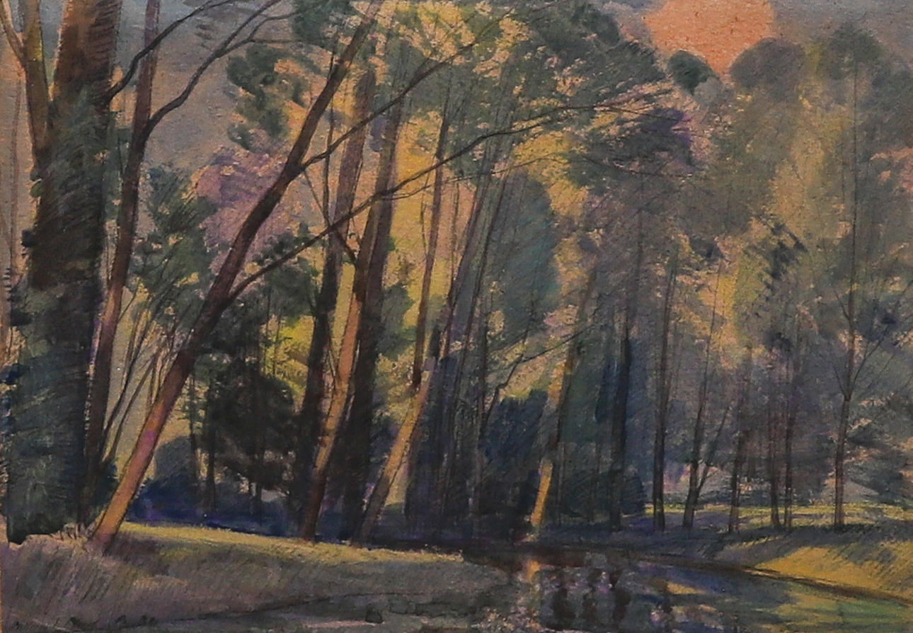 WILLIAM THOMAS WOOD (1877-1958). VIRTA METSÄN LÄPI.