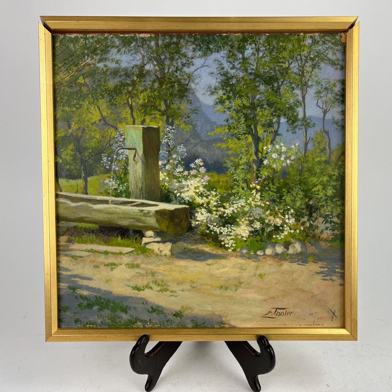 ELSE ALEXY THALER. Oil on panel. Signed E. Thaler.