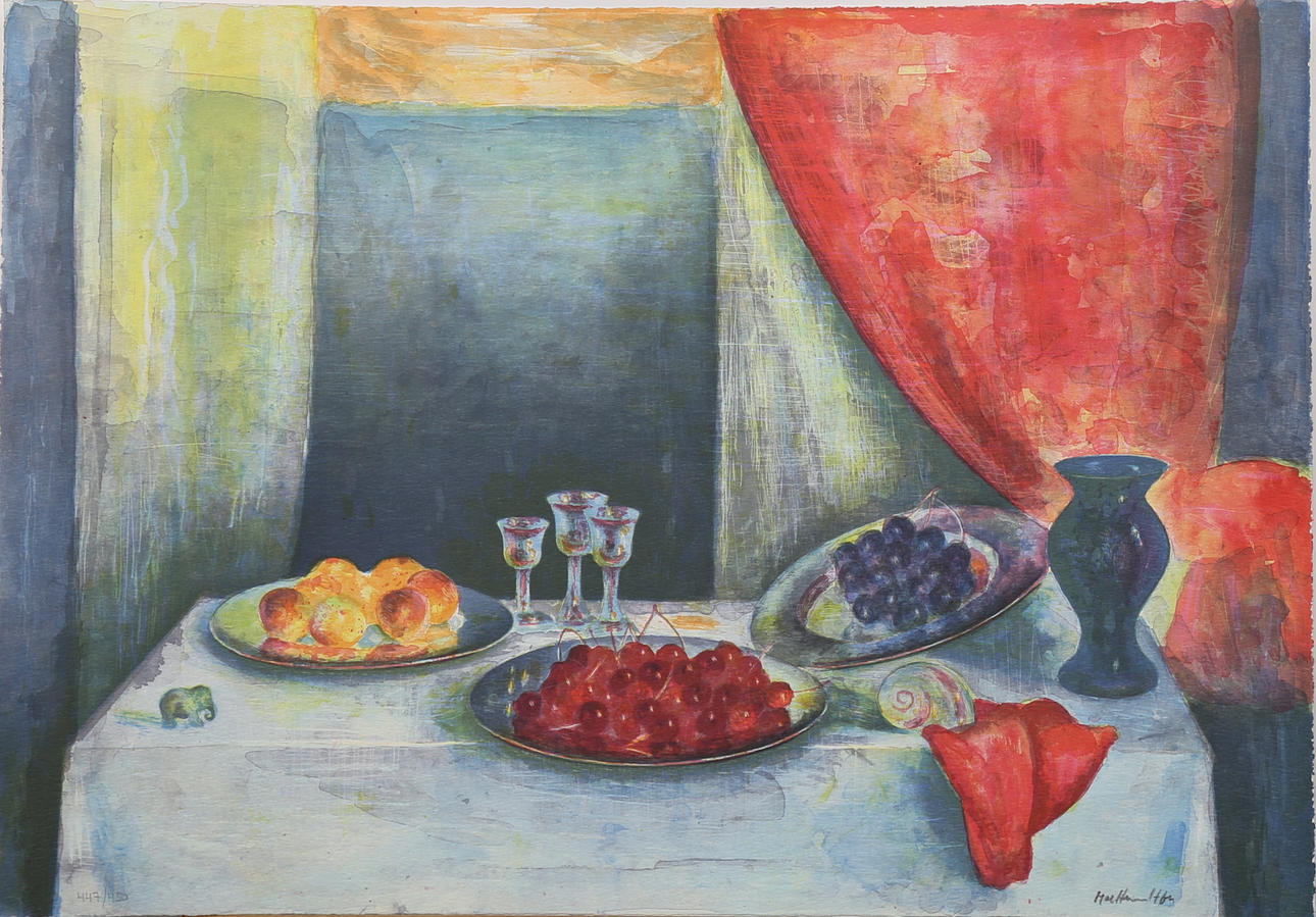 MAC HAMILTON. Körsbär, färglitografi nr 447/450, signerad.