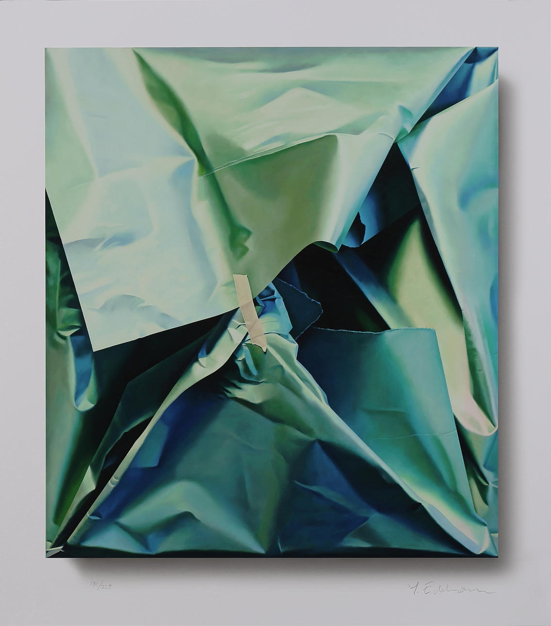 YRJÖ EDELMANN. Grön dimension, färglitografi nr 131/225, signerad Y Edelmann.