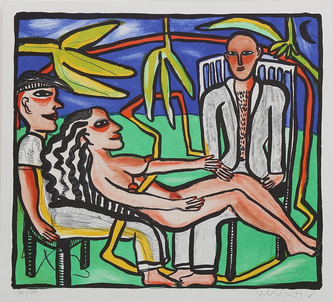 ULRIKA HYDMAN-VALLIEN. Kärlekslabyrint, färglitografi nr 185/380, signerad Ulrika HV.