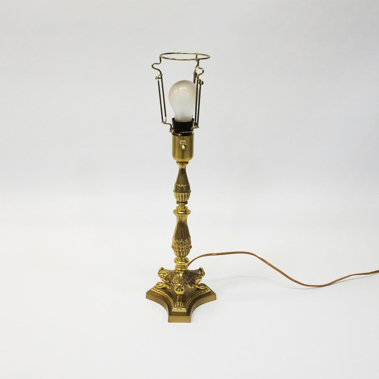 LAMP BASE, BRASS, EMPIRIC STYLE.