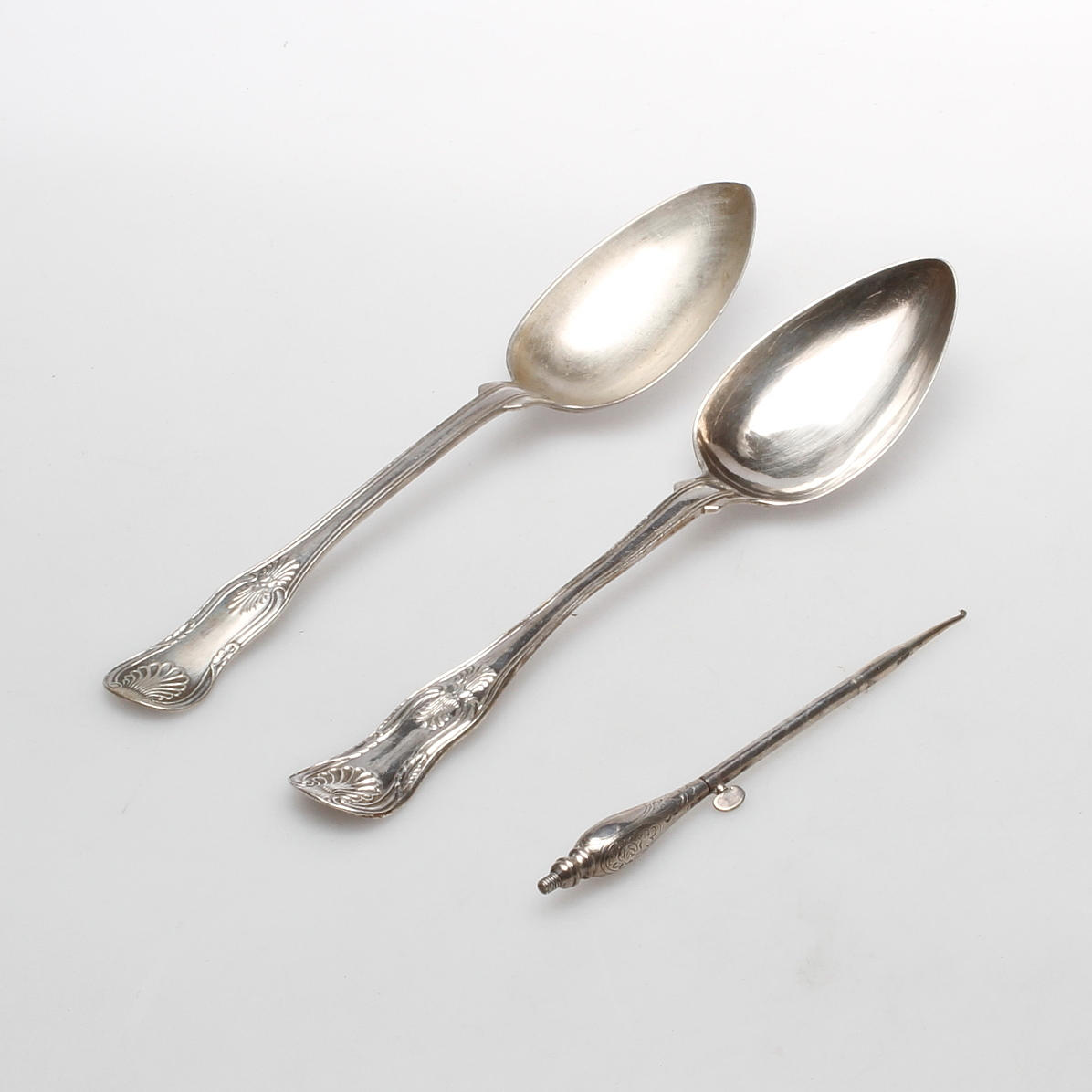 SILVER, 3 delar, 1800-tal, vikt ca. 122 gram.