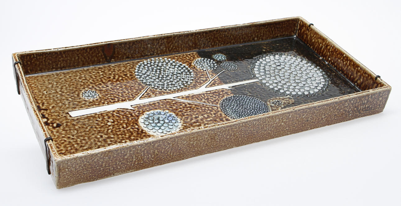 SYLVIA LEUCHOVIUS. VÄGGRELIEF, stengods, Rörstrand, signerat.