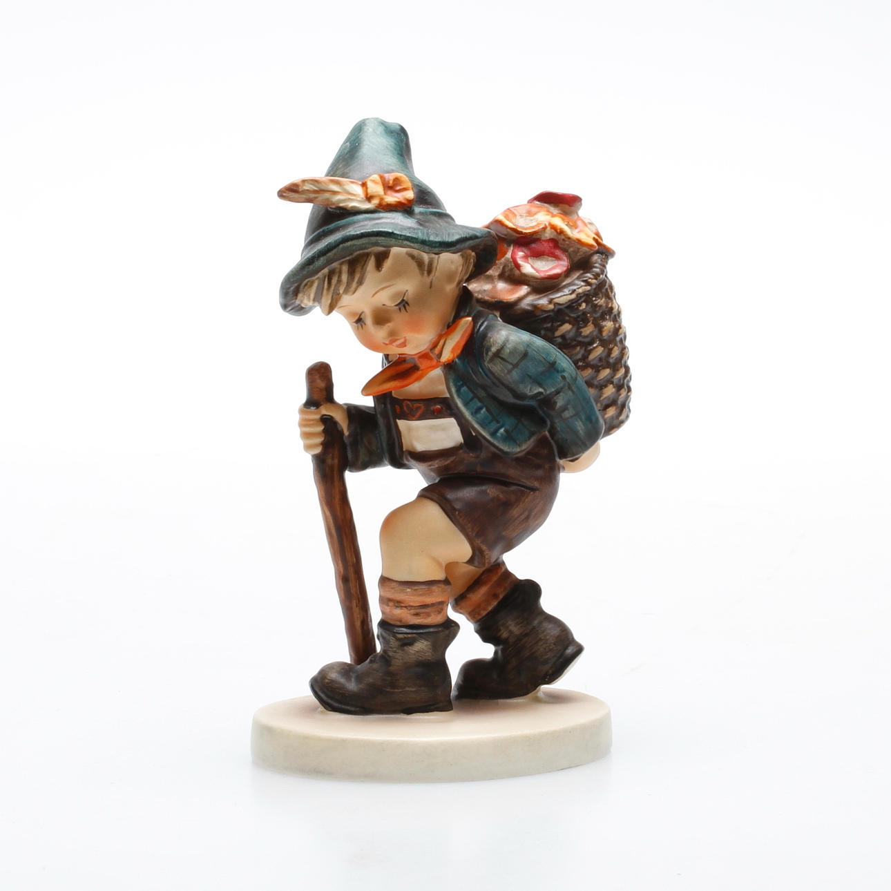 FIGURIN, "Pojke med korg", Tyskland, M J Hummel, Goebel.