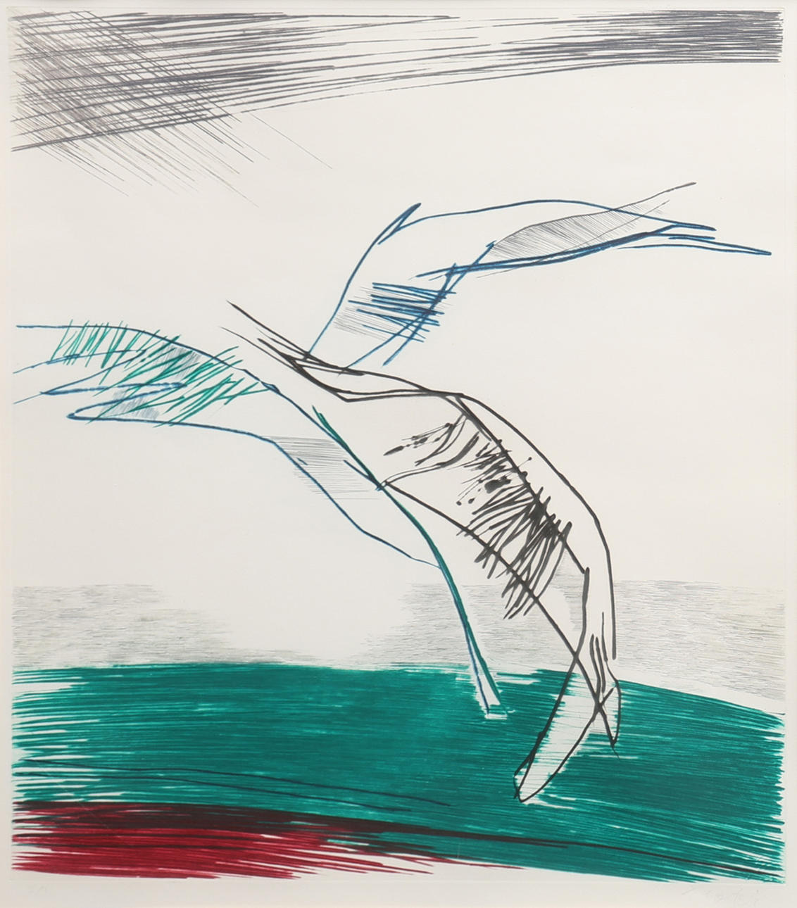 ULF TROTZIG. COMPOSICIÓN CON PÁJARO ABSTRACTO.