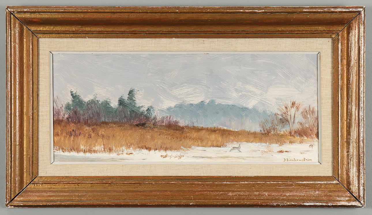 HARALD KLINKOWSTRÖM oil on panel, signed.