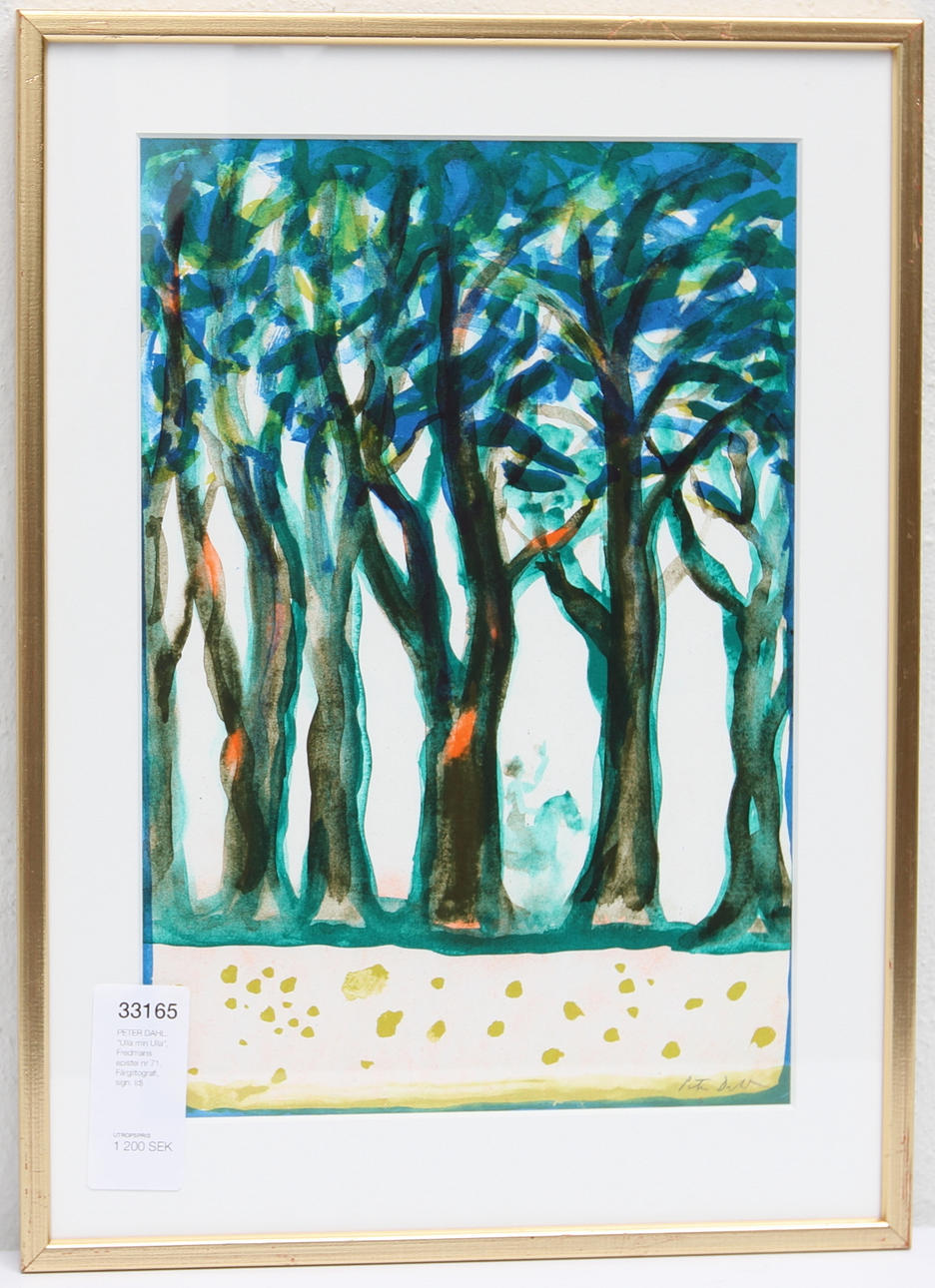 PETER DAHL. "Ulla min Ulla", Fredmans epistel nr 71. Färglitografi, sign.