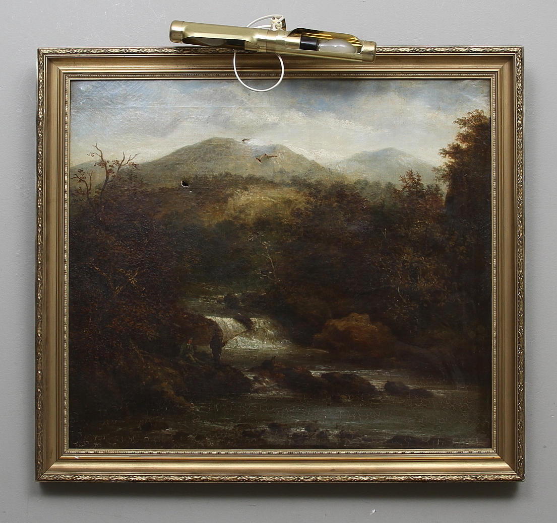 OIDENTIFIERAD KONSTNÄR. Olja på duk, troligen England, 1800-tal.