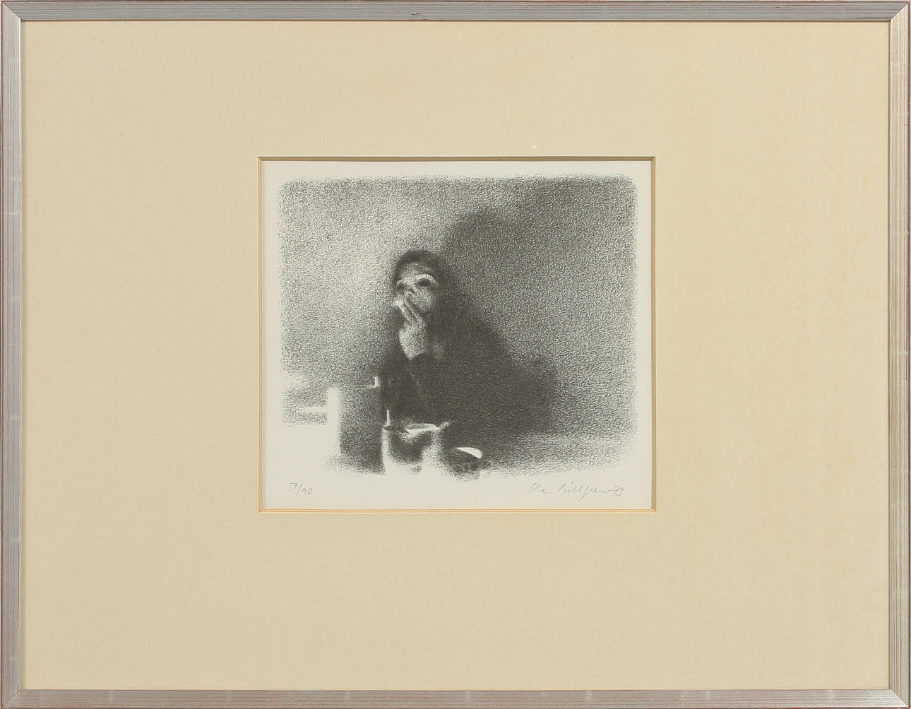 OLA BILLGREN. litografi, signerad o daterad 73. Numrerad 59/90.