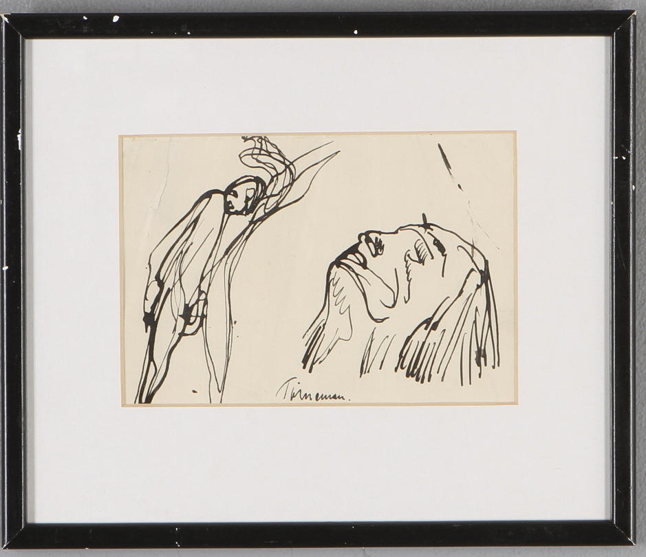 AXEL TÖRNEMAN. teckning, signerad.