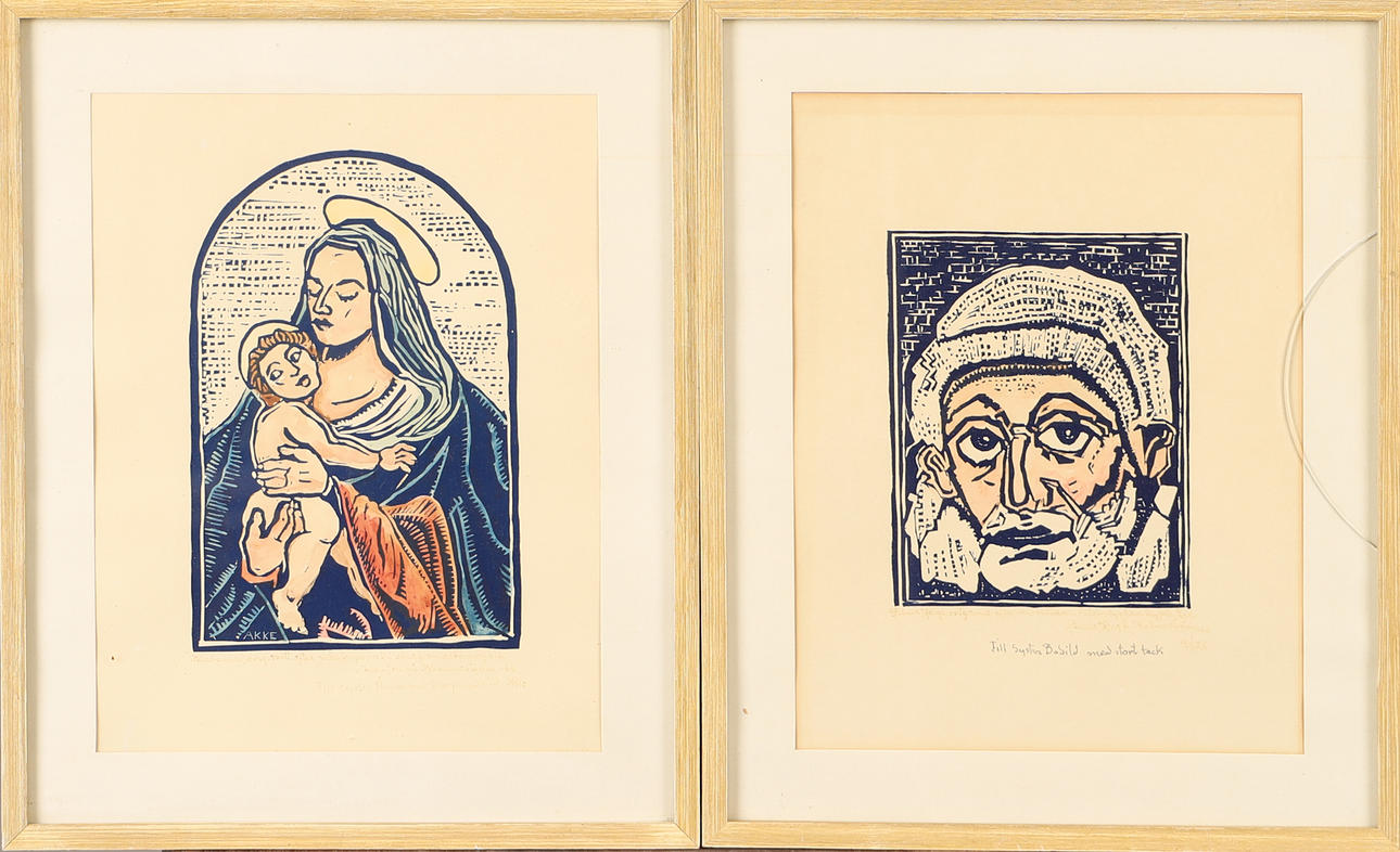 AKKE HUGH MALMESTRÖM. Porträtt, tryck.