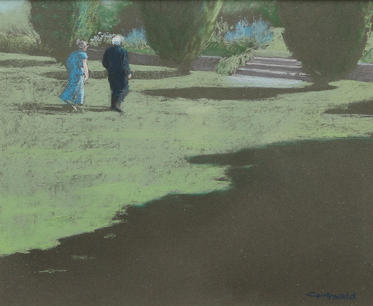CHERYL HOWELD (1900-2000). EVENING STROLL - GLYNDEBOURNE.