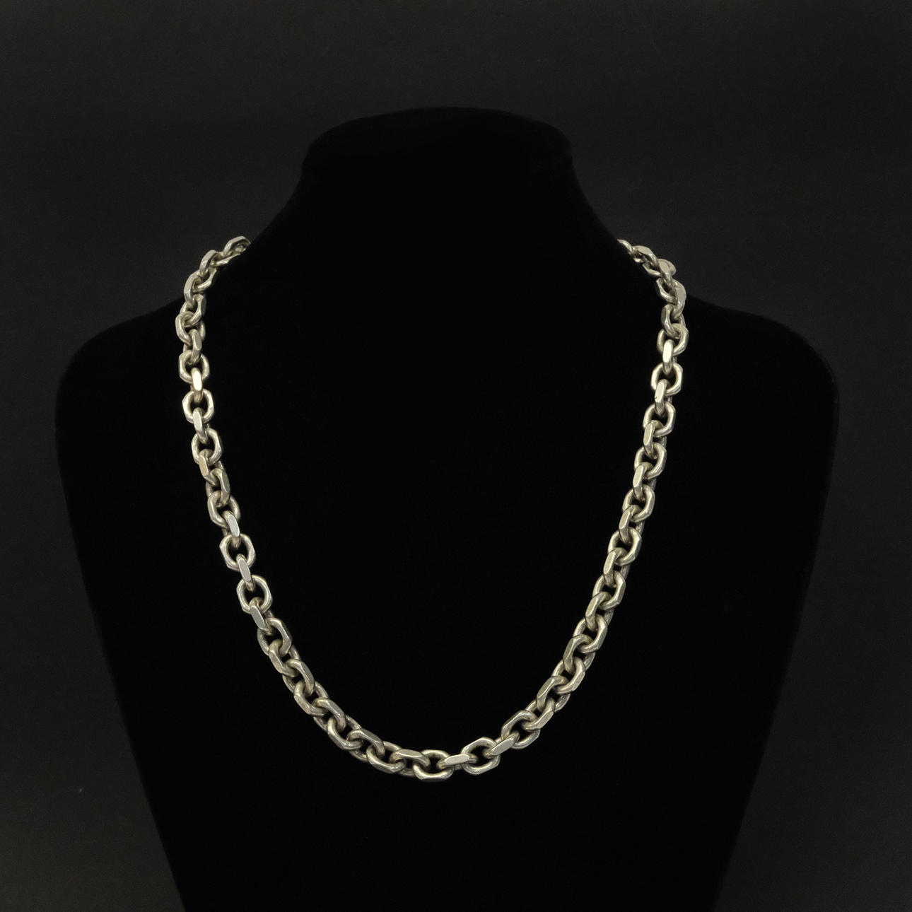 COLLIER, ANKARKEDJA, SILVER.