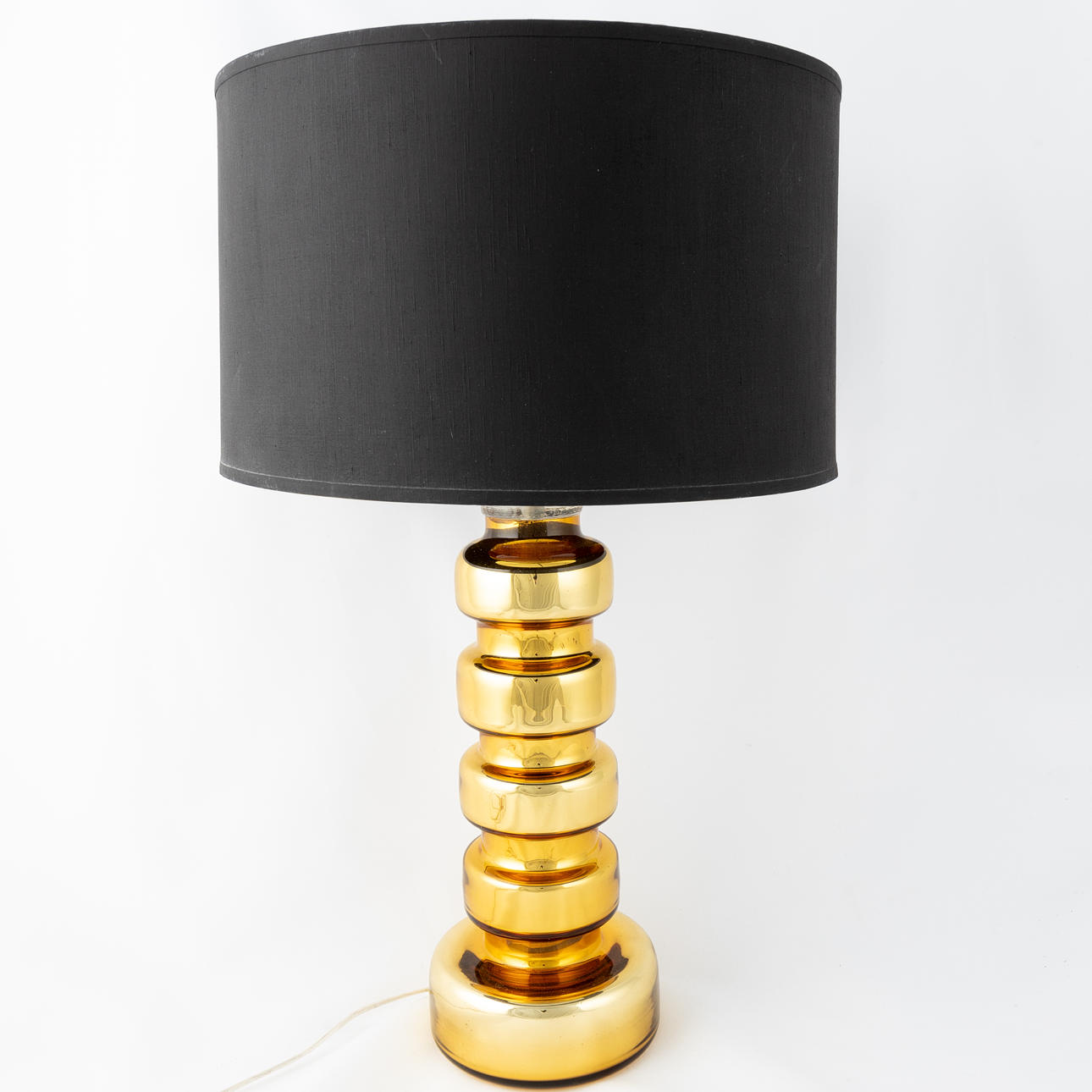 GUSTAV LEEK. Bordslampa, glas, Orrefors.