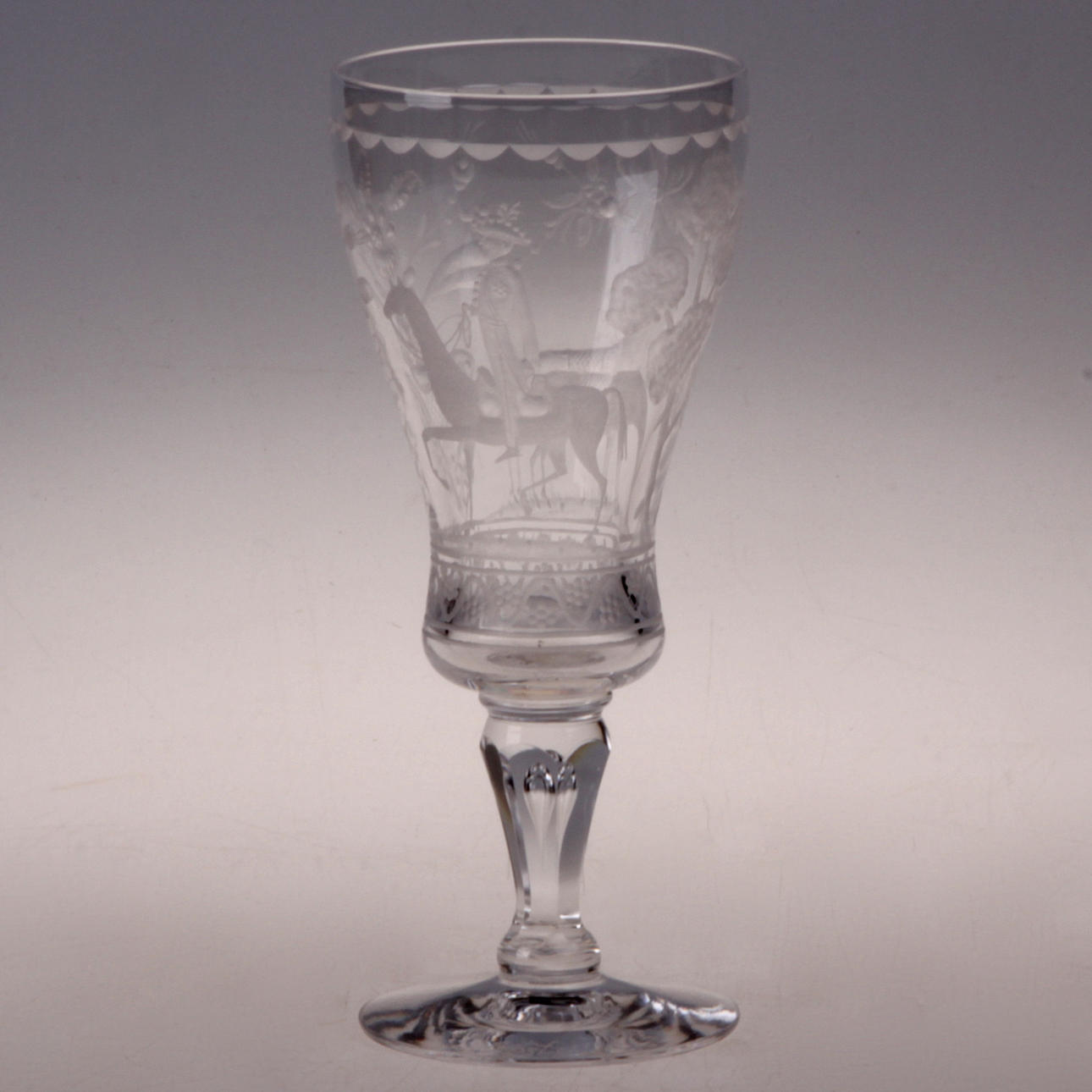 VINGLAS, "Dalecarlia", Vicke Lindstrand, Kosta, signerad.