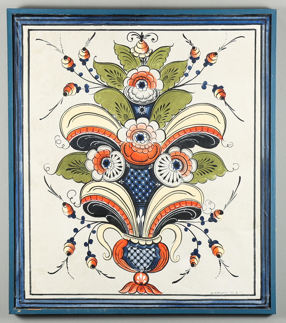 KURBITSMÅLNING på väv med träram.