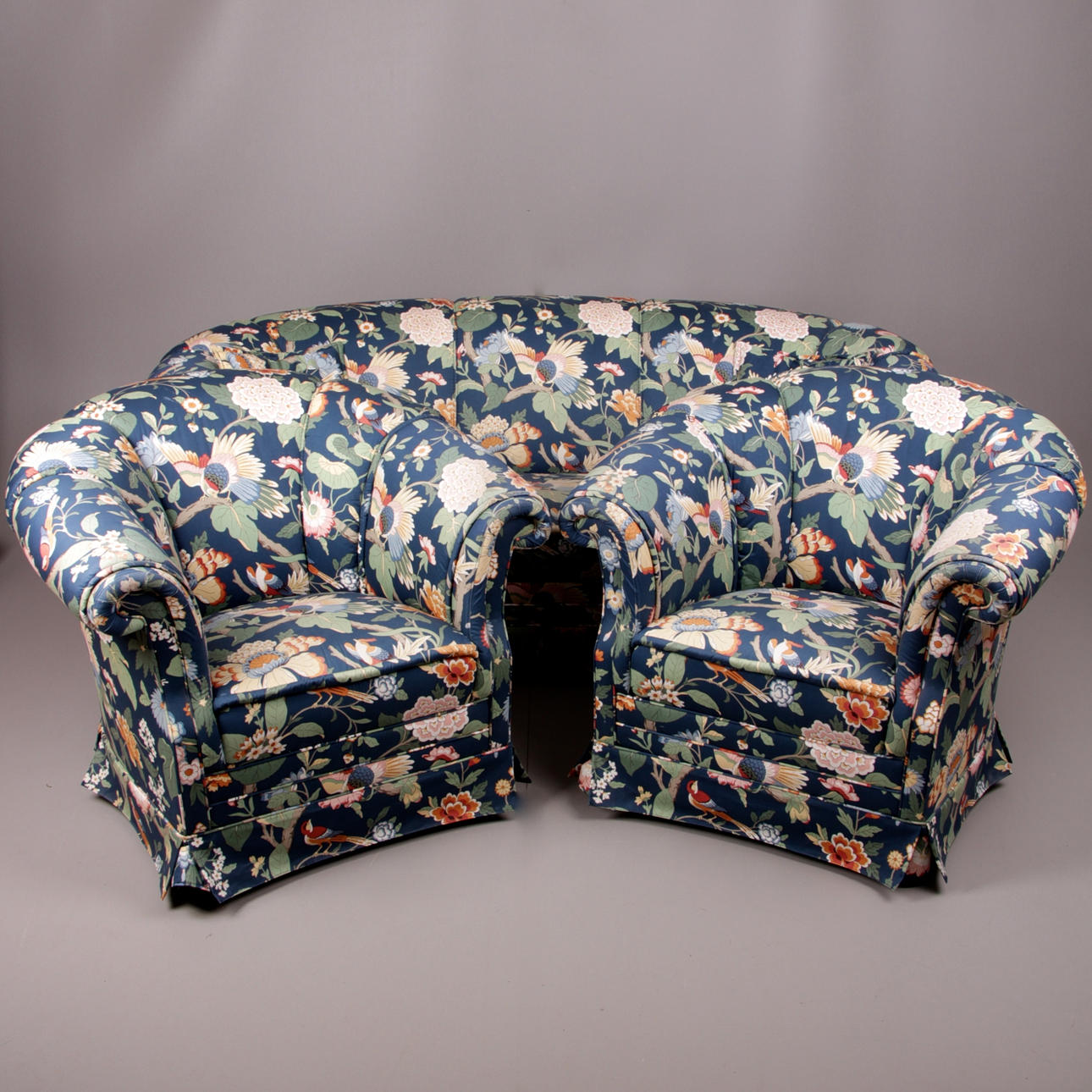 SOFFGRUPP, 3 delar, Tyg av P Kaufman, samtida.