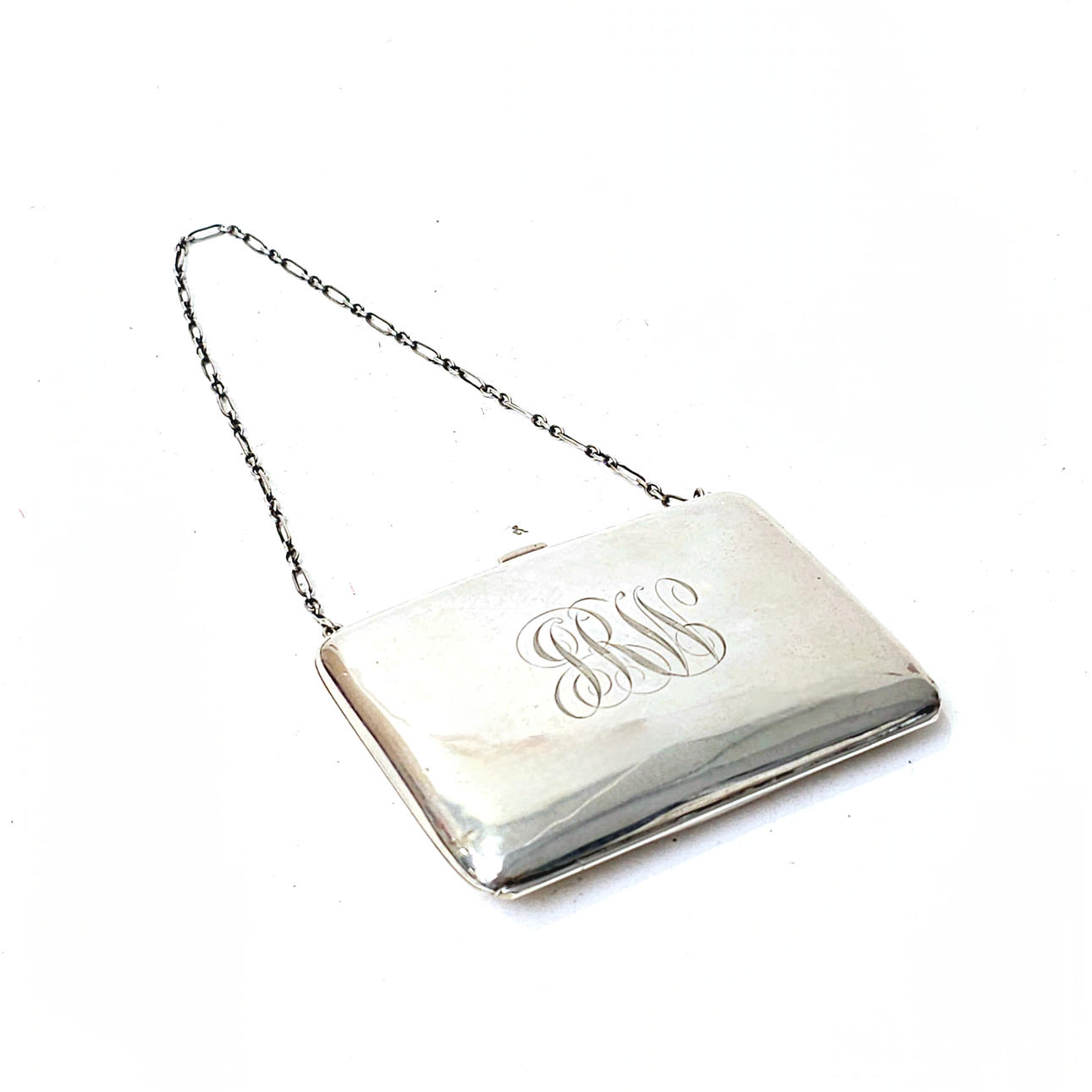 ENGELSK SØLV PUNG MED J.R.W GRAVERING.