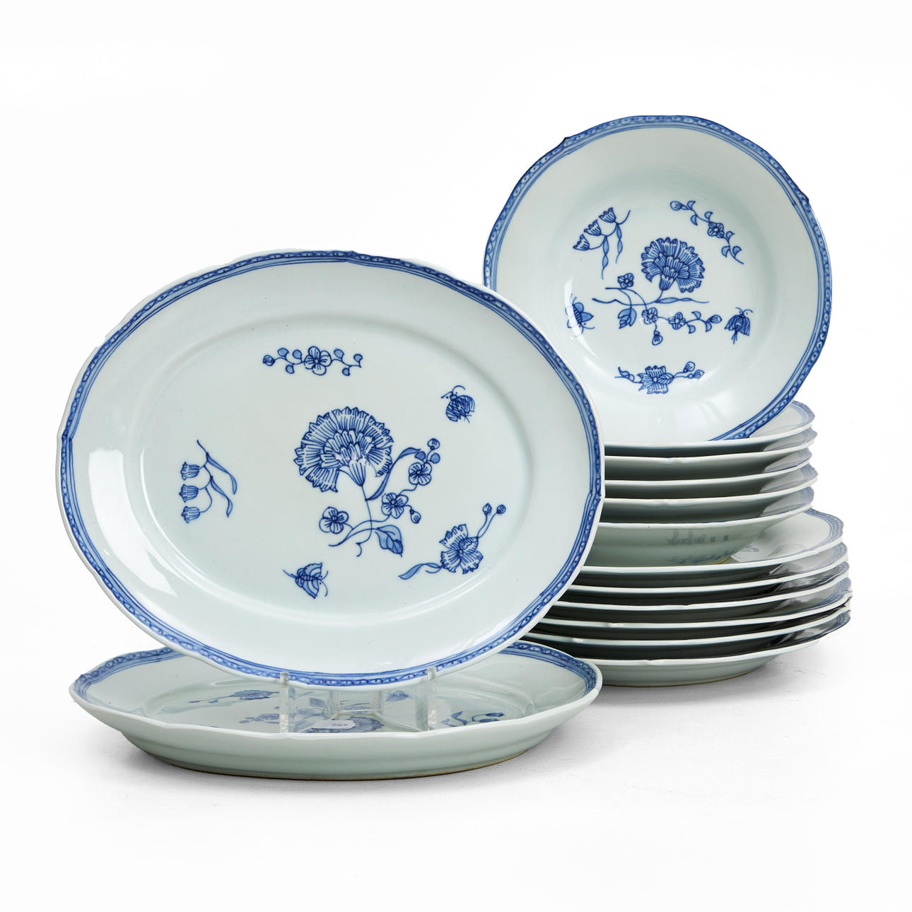 DINNERWARE PARTS, “Carnation”, Ikea's 18th century series, marked at the bottom.