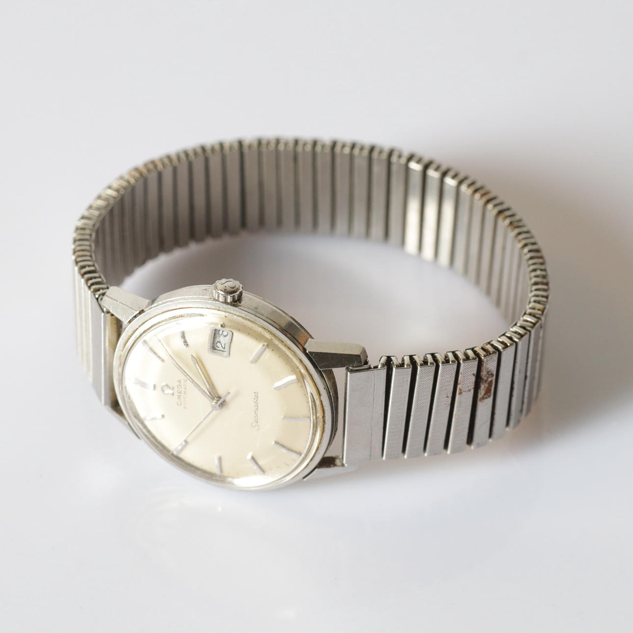 WATCH, steel, Omega Seamaster.