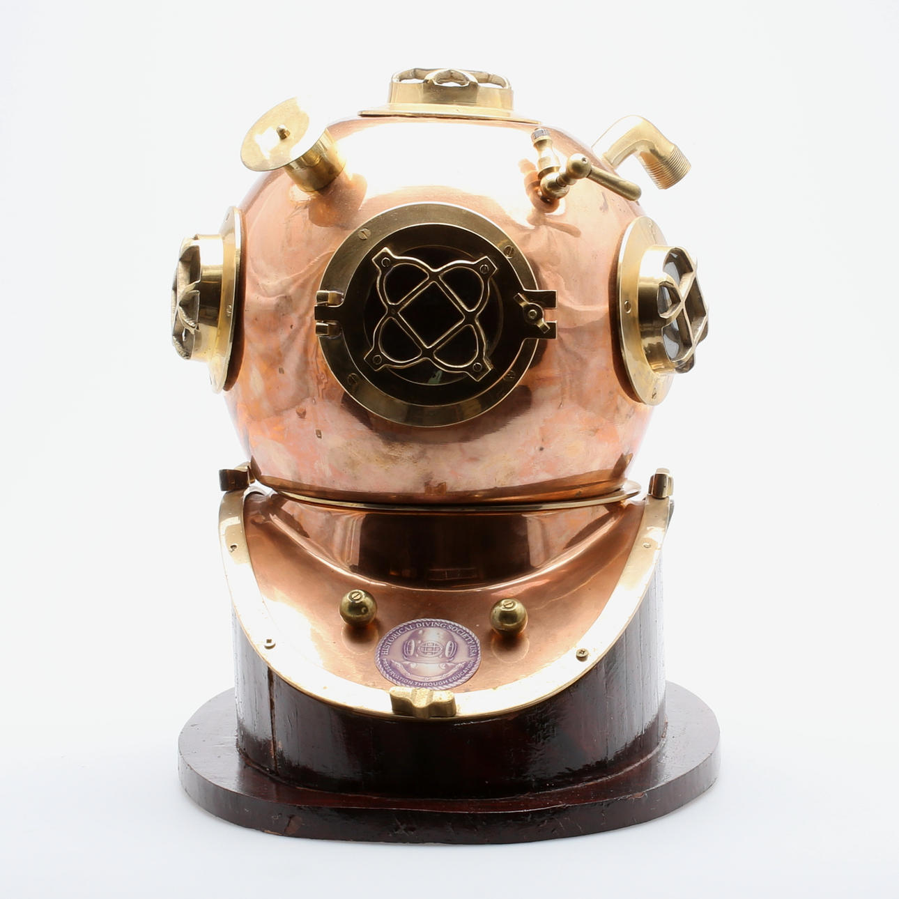CASCO DE BUCEO, maqueta, latón/cobre, EE. UU., 1900.