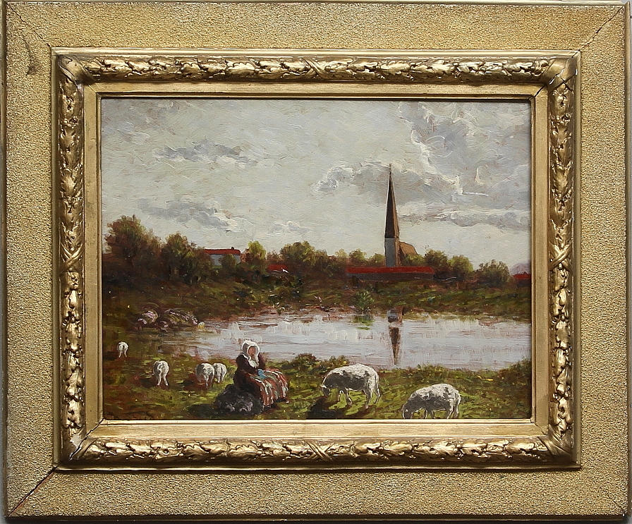 OIDENTIFIERAD KONSTNÄR. Olja på pannå, signerad Thorwald.