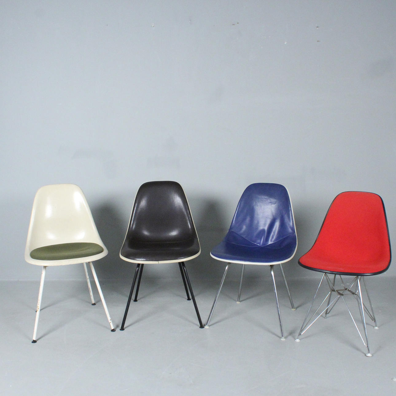 CHARLES & RAY EAMES. for Herman Miller, four chairs, model “DSX” 1970s.