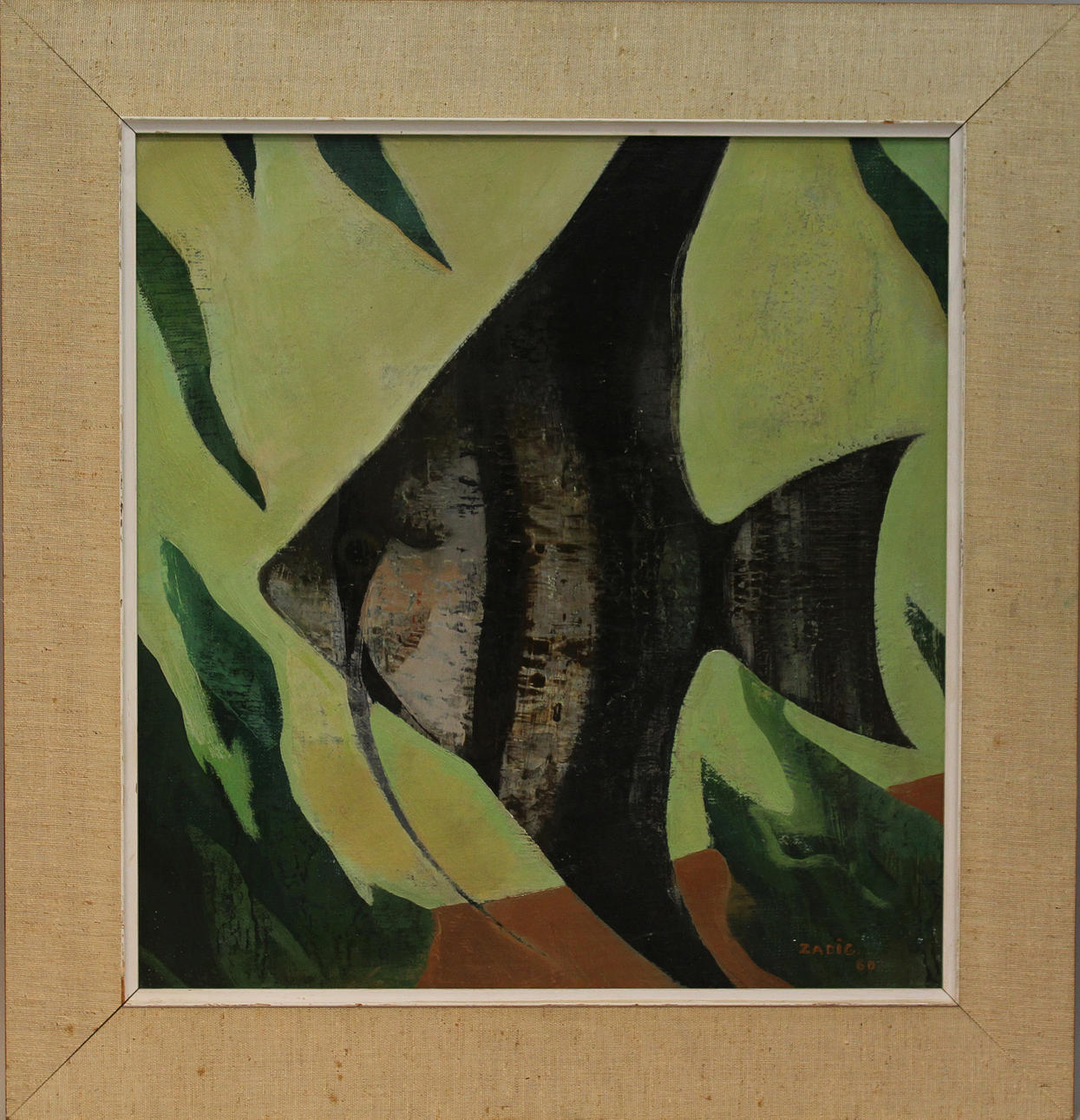 JACQUES ZADIG. "Scalare". Olja på duk. Signerad och daterad -60.