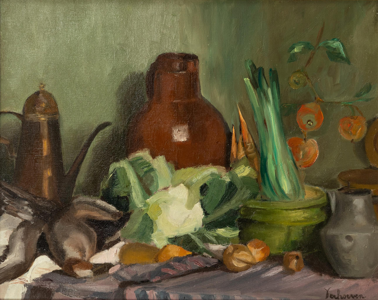 JAN VERHOEVEN (1870-1941). Stillleben.