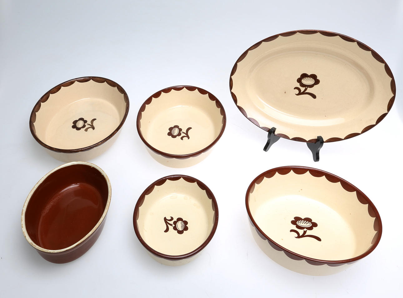 SERVISDELAR, 6 delar, Keramik, "PYRO". Wilhelm Kåge för Gustavsberg, 1900-talets mitt.