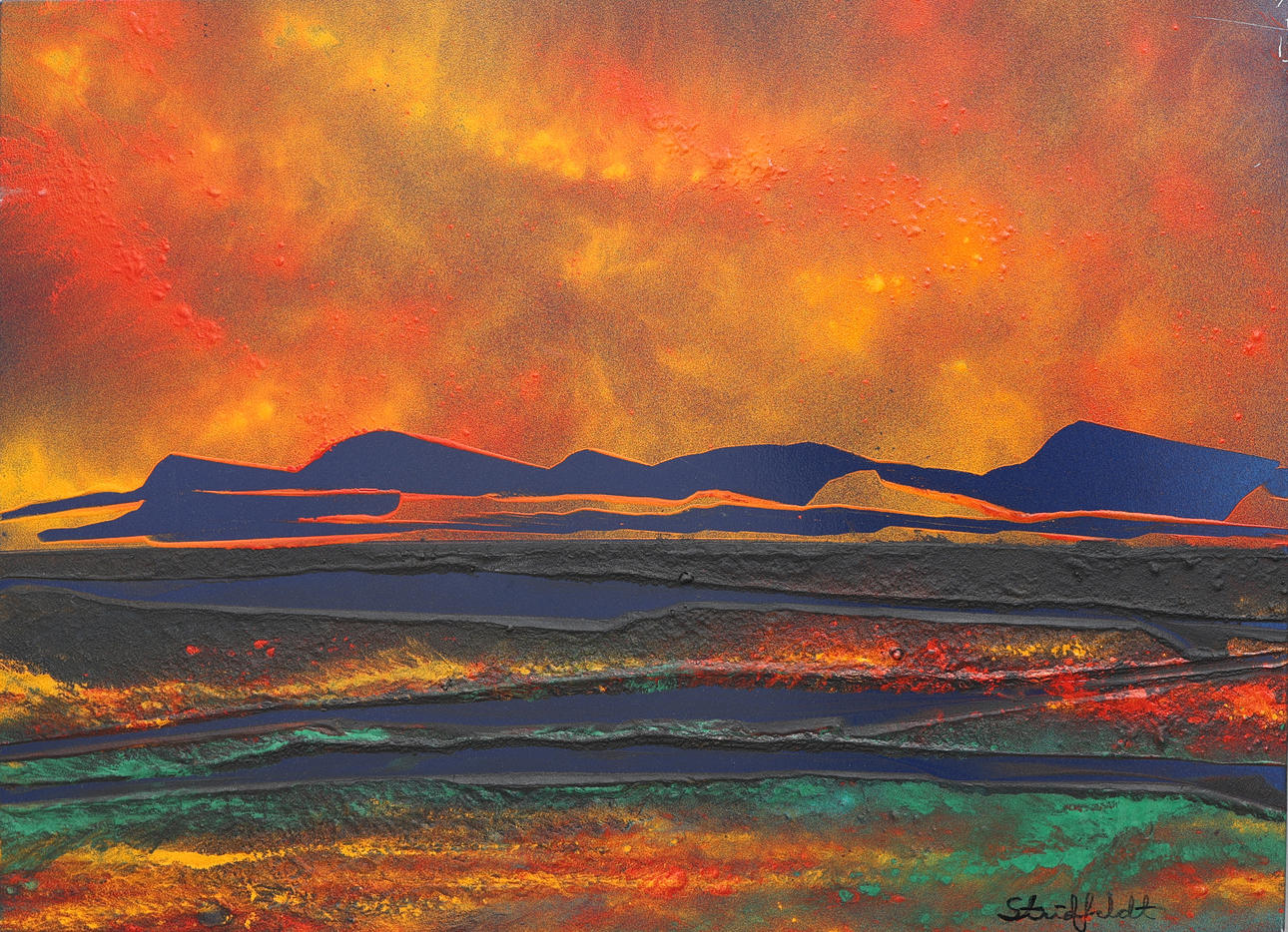 ALF STRIDFELDT. MOUNTAIN LANDSCAPE.