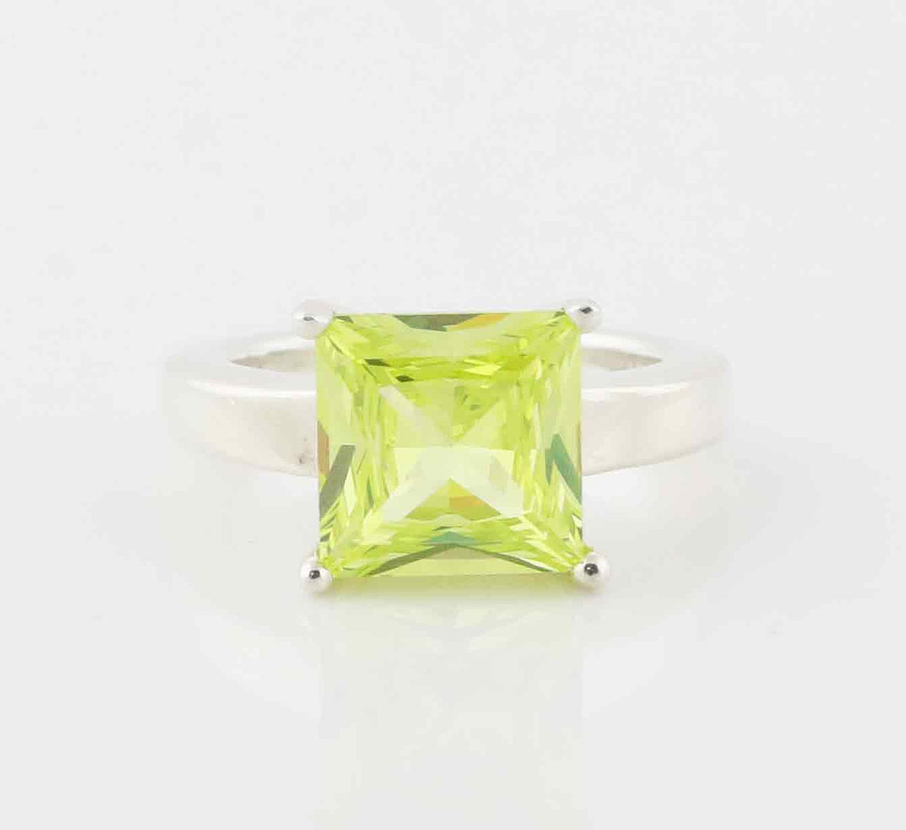 THOMAS SABO. Ring, Silber, grüner Stein.