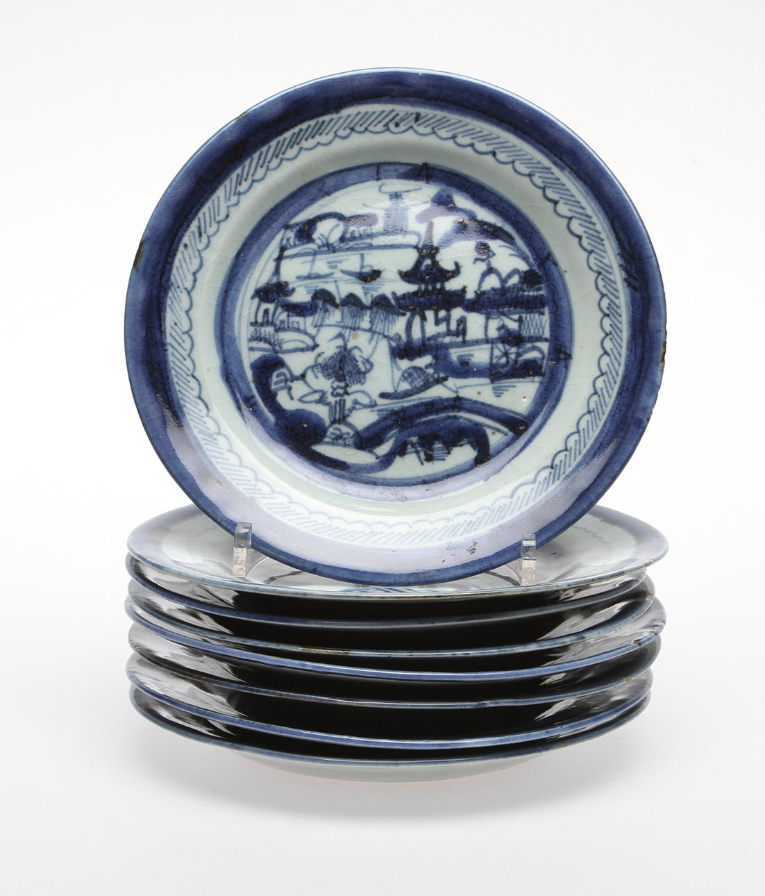 TALLRIKAR, 8 st, porslin, Kina, 1800-tal.