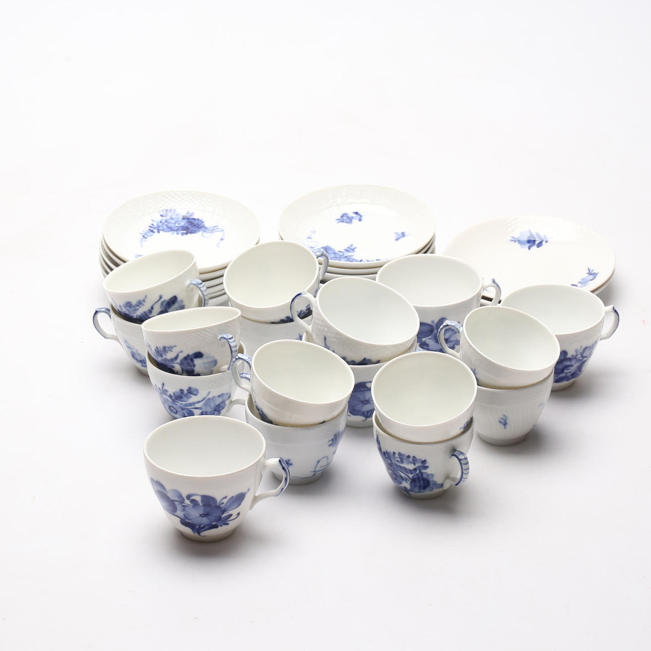 SERVISDELAR, "Blå blomster", Royal Copenhagen, Danmark.