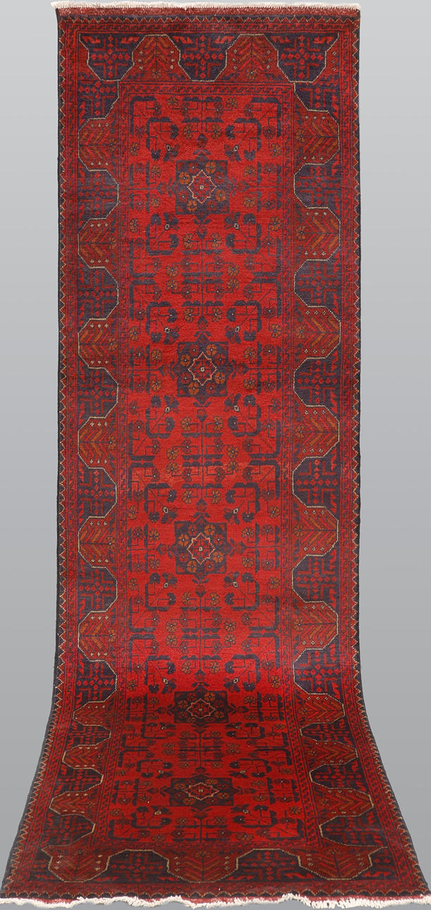 TEPPICH. Afghane, Galeriemodell, 293 x 79 cm.
