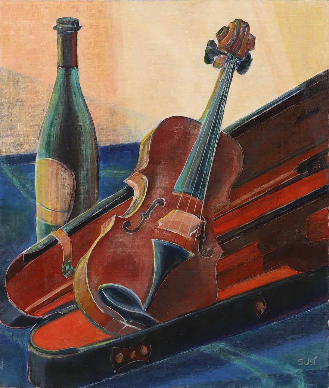 SUSI KRÜGER. Oil on canvas, signed, verso dated 1978.