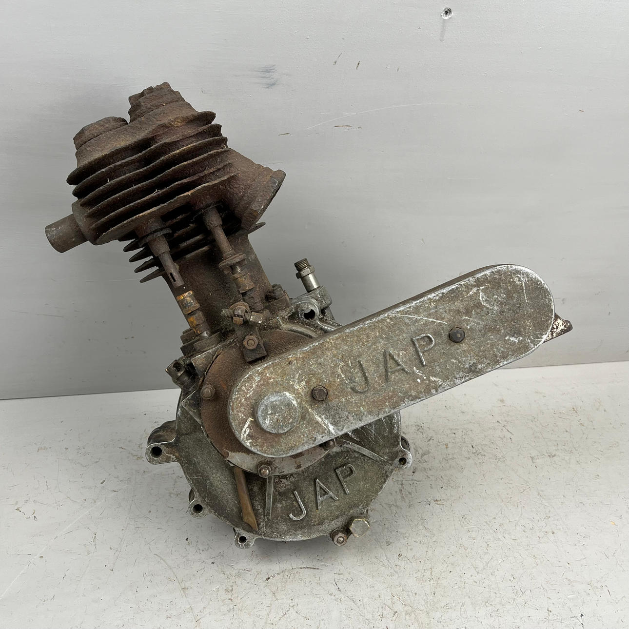 JAP, motor, probablemente 175-200 cc, Inglaterra, c. 1920.