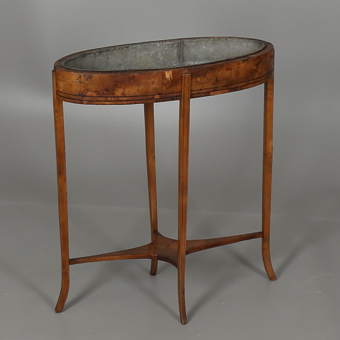 BLOMBORD med insats av zink, Sverige 1800-tal.