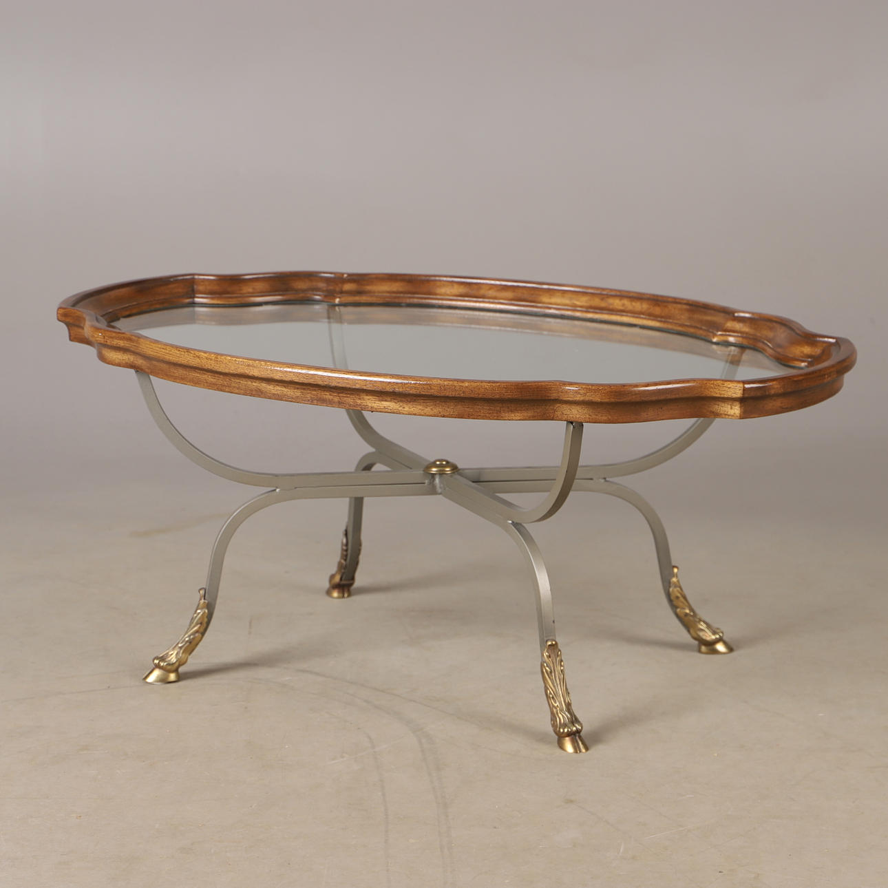 SOFABORD, mahogni med glasplade, Drexel Heritage.